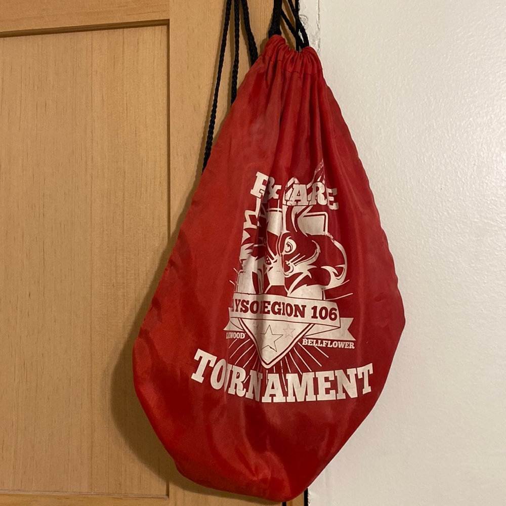 Small red bag.